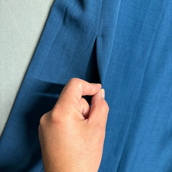 M.M. Lafleur Wondertex Emily Dress Size 4 Square Neck Blue Classic Tailored Cut - Picture 9 of 12